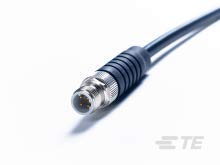 1-2823445-1, M12 D-M-4, Crimp, CAT5 RADOX 6.6MM, H&S