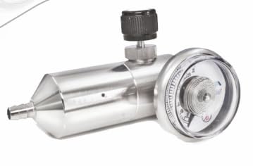 0.5LPM Fixed Flow Calibration Gas Regulator Compatible with BW Technologies, Industrial Scientific (ISC), MSA, RAE, and RKI - Nickel Plated Brass - C10(NOT to BE Used with Highly Reactive Gases)