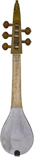 Devyom Musicals Designer Mini Veena - Tun Wood - 5 Main Brass Strings - Comes with Extra Set of Stri (PDI-EI)