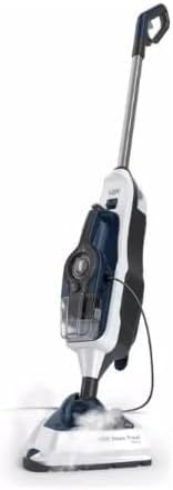 Vax Steam Fresh Total Home Steam Cleaner, Portable Handheld and Floor Steam Mop, Detergent and 17 Accessories for the Oven, Bathroom and Home, Easy to Carry, 1600W, 4.63kg, White/Blue, CDST-SFXT