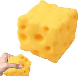 Cheese Squishy Stress Relief Toy Brain Cheese Stress Ball Lovely Unbreakable Cute Cheese Cute Toy Soft Foam Stress Toy for Men Women for Stress Relief Squeeze Ball