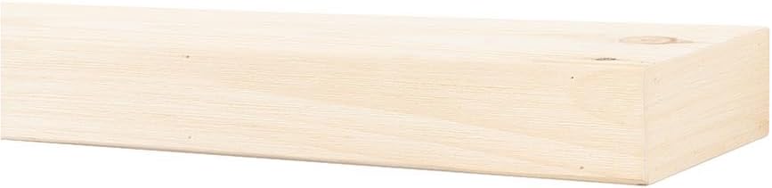 Modern Ember Vara Wood Mantel Shelf - 60 Inch Unfinished | 3 Inch Height - Variations in Grain and Natural Distresssing | Wooden Floating Wall Mounted Shelf - for Fireplaces & Décor