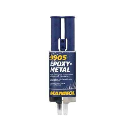 MANNOL Epoxy Metal Adhesive 2K Copper Brass Aluminium Tin Lead Iron Steel 30g Clear/Transparent Medium to High Viscosity