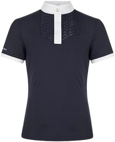 LeMieux Young Rider Belle Show Shirt with Soft Stretch Fabric - Equestrian Riders Sport Top - Lightweight Classic Short Sleeve Tee