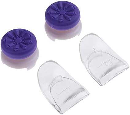 Silicone L2 R2 Trigger Extenders Buttons Thumbstick Caps Kit for PS4 Controller Game Accessories Protector Joystick Caps Purple