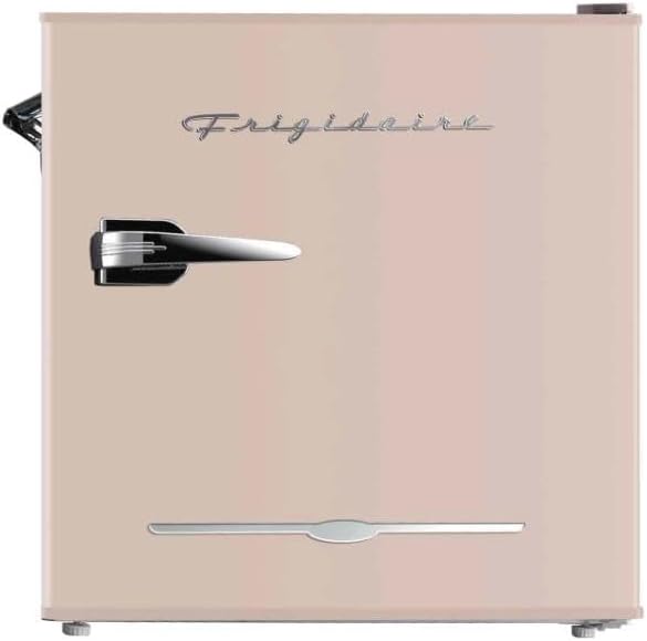 Frigidaire Coral EFR176- AMZ EFR176 Retro Mini Refrigerator-Energy Saving-Adjustable Thermostat Control-Side Mounted Bottle Opener-Ideal for for Dorm, Office, RV, Garage, Apartment 1.6 Cubic Feet
