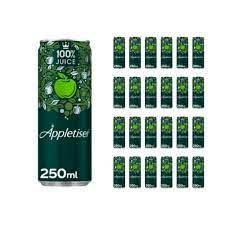Appletiser Apple Juice Cans 250ml x 24 | Sun-Ripened Apple Goodness | Sip on Sparkling | Sugar-Free Refreshment | Carbonated Beverage | Popular Mixer for Mocktails and Cocktails