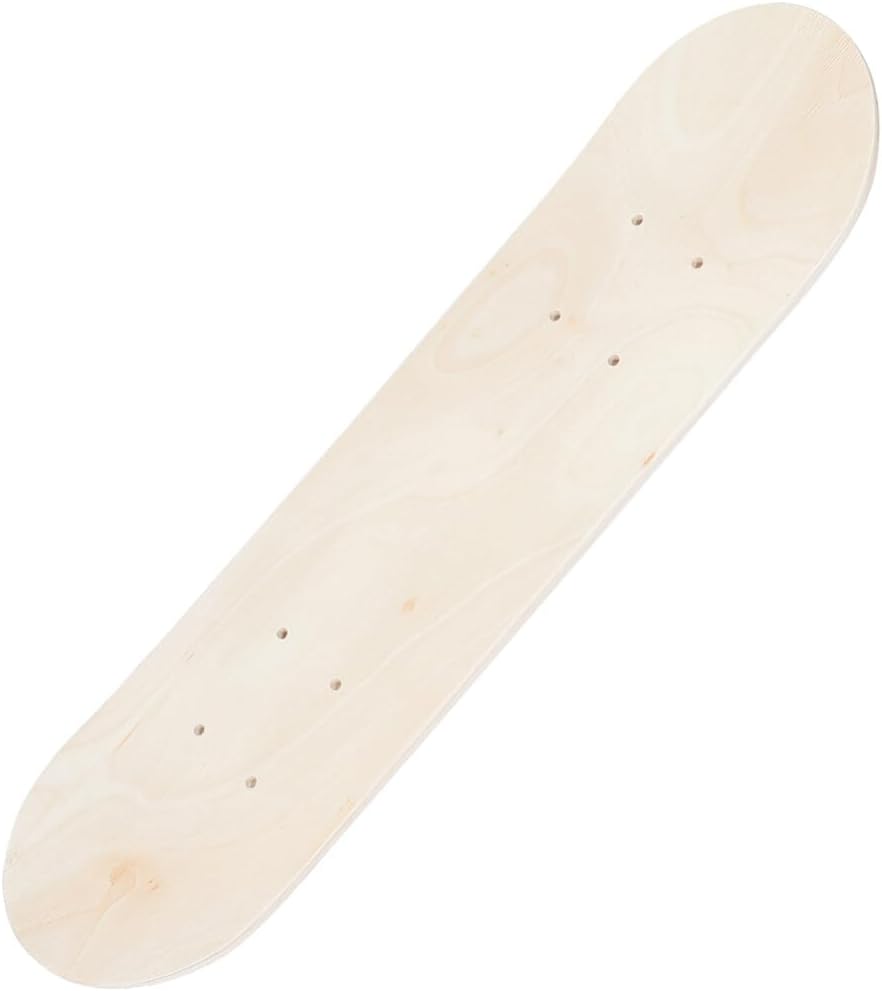Blank Skateboard Deck - Unfinished Wooden Maple Natural Longboard for Art Painting, Replacement and Decor