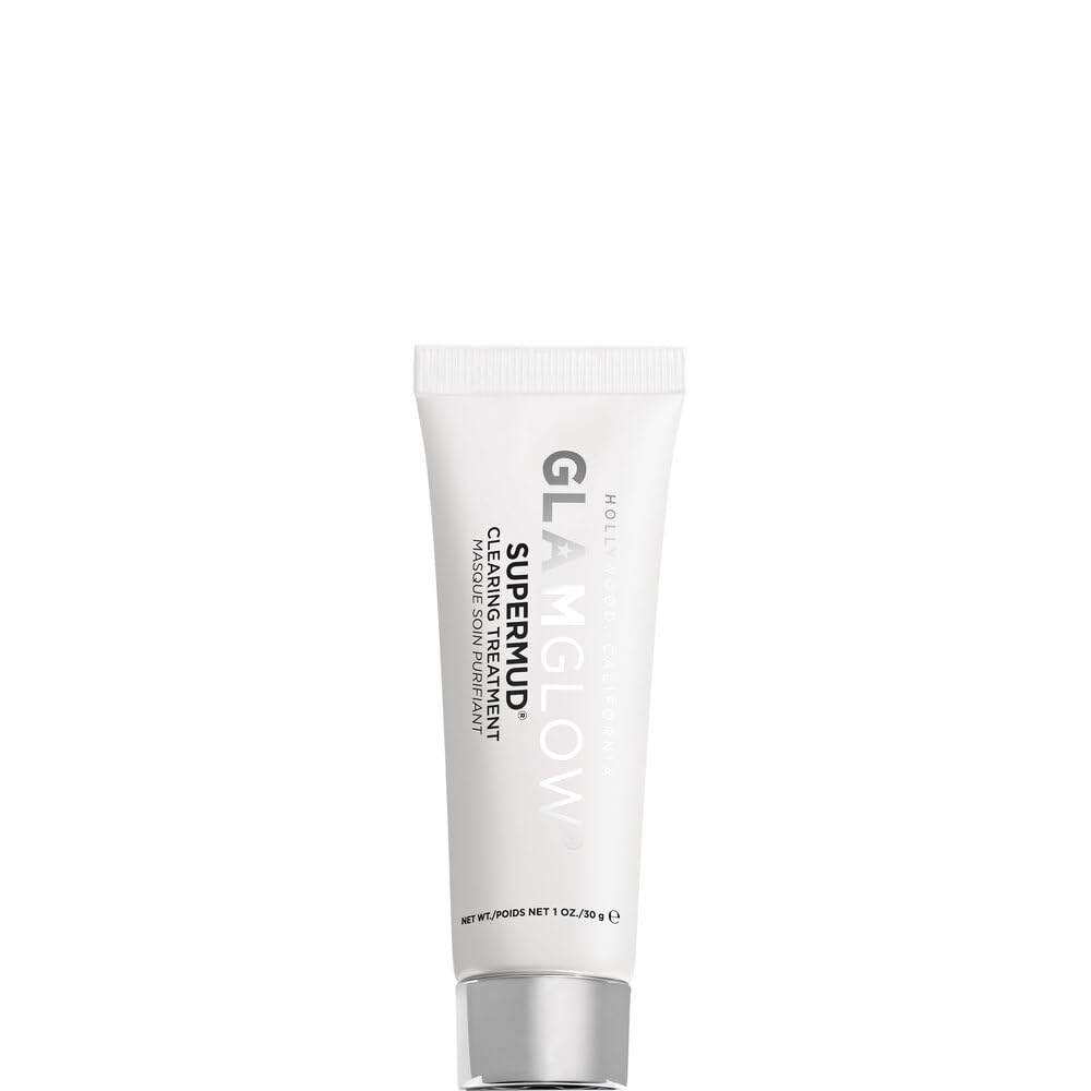 Glamglow SUPERMUD Instant Clearing Treatment Face Mask | Clearing Face Mask For Acne Prone Skin and Oiliness to help Minimize Pores | Activated Charcoal, BHA & AHAs