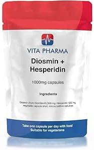 VITA PHARMA Diosmin + Hesperidin 1000mg 120 Capsules