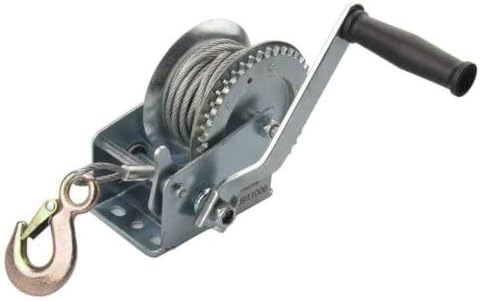 20M Heavy Duty 1200lb Hand Winch Manual Hook Cable Puller Boat ATV Trailer Hoist Heavy Duty Boat Winch for Trailer Long Wire Durable Wire Hoist