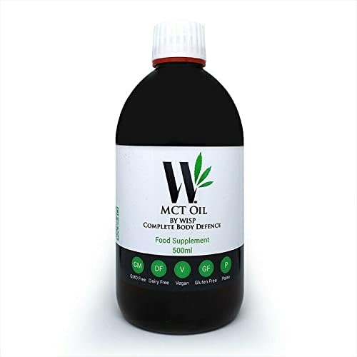 Wisp MCT Oil 500ml – High Potency C8 & C10 MCT Oil - Premium Keto Diet Supplement - Boosts Ketones - Suitable for Ketogenic, Paleo, Vegan & Low Carb Diet
