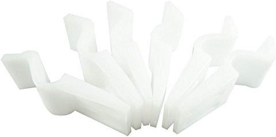 Authentic Nuie BPC001 | Modern Bathroom Accessories 6 Bath Panel Clips for use with Acrylic Bath Panels, White