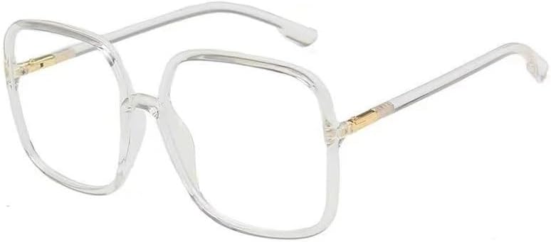 TECH-LINE-DIRECT FASHION ACCESSORIES Blue Light Blocking Glasses women Anti Glare UV Filter Computer Gaming Glasses Retro square Eyeglasses (Clear)