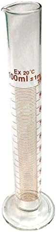 Glass Measuring Cylinder 100ml Graduated in 1ml Divisions Hydrometer Trial Jar