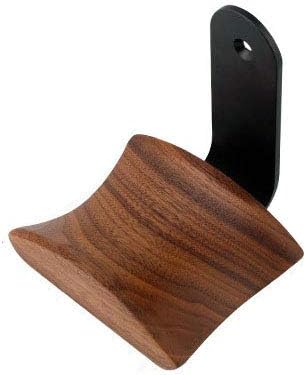 YANGMEI Wall Mount Headphone Hanger Headset Stand Hook Walnut Wood Headphone Holder Rack Hook Desk Tabletop Wall Mount Tape Under-Desk Headphone Hanger Holder for Audio,Studio & Gaming Headphones