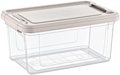 DTD QUALITY MATTERS Storage Box with Lids, Heavy Duty Clear Plastic Stackable Storage Boxes, BPA-Free, Multipurpose Storage Containers for Home, Office, Kitchen - Made in UK (Clear, 5L)