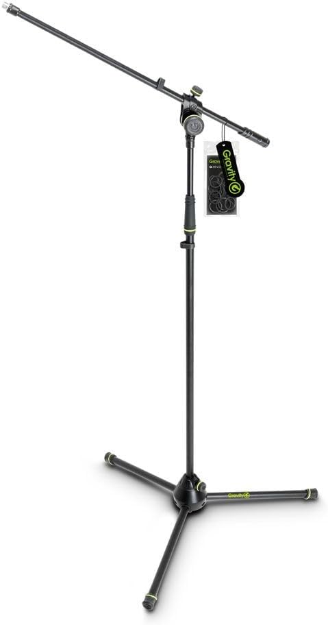 Gravity MS 4321 B - Microphone Stand with Folding Tripod Base and 2-Point Adjustment Boom
