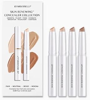Xtreme Lashes Skin Renewing Concealer Collection, Smooth, Plump, Firm, Hydrate, Brighten, Highlight, Contour, 4 Full Size Concealers