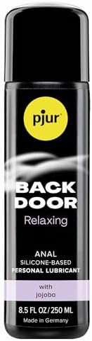 pjur BACK DOOR Relaxing Silicone-Based Lubricant, Long-Lasting Lubrication with Jojoba, Gentle Formula for Sensitive Use - 250ml / 8.5 oz