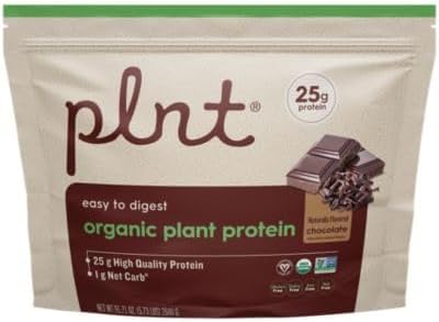 Organic Plant Protein Powder a" Chocolate a" 5.73 lbs./65 Servings