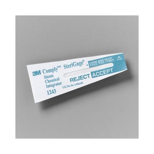 3M Health Care MMM 1243A500 Comply SteriGage Chemical Integrator for Pack Control (Pack of 500)
