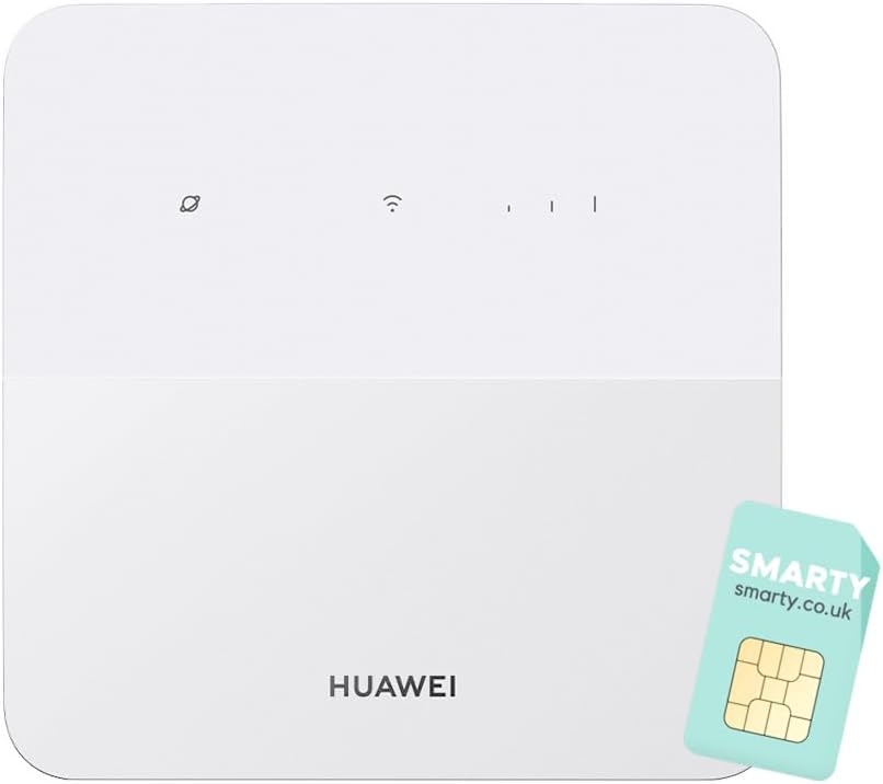 Huawei B320 300Mbps Wireless 4G+LTE Low-Cost WiFi Router, Micro SIM Slot Unlocked, Connect 32 Devices - No Configuration Required, Secure Network & Parental Control - UK plug