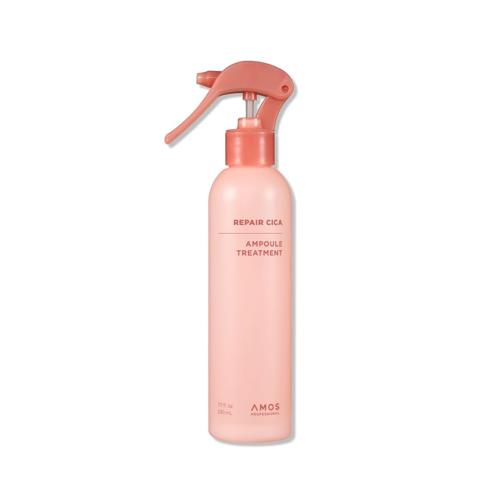 AMOS PROFESSIONAL Repair Cica Ampoule Treatment l Leave-In Conditioner Spray & Detangler, Anti-Frizz Deep Conditioner for Split Ends & Breakage, 7.7 fl.oz fl.oz