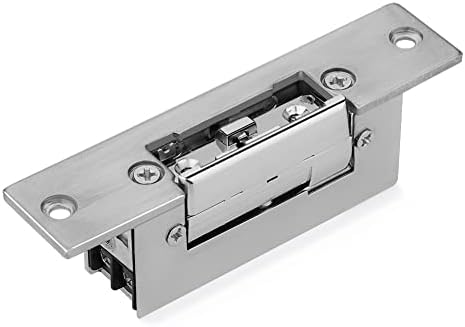 Dioche 12V Electric Strike Lock, Adjustable Narrow-Type Electric Strike Door Lock, Double Unlock Mode, Access Control Lock Intelligent Cathode Lock, Safety Intelligent Lock NO Fail Security