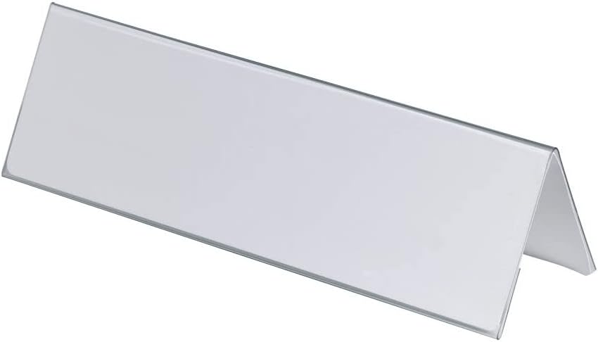 Durable Table Place Name Holder 105 x 297mm Transparent - Pack of 25 - Perfect for Meetings, Conferences, Events, etc.
