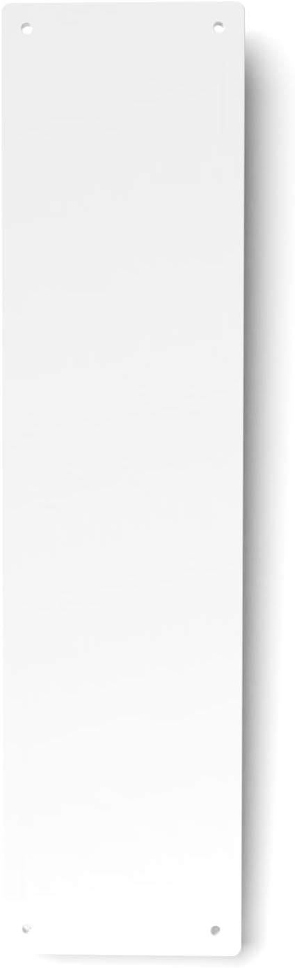 FOCUS DISPLAYS DOOR FINGER PLATE WITH SCREWS - 11 COLOURS (White)