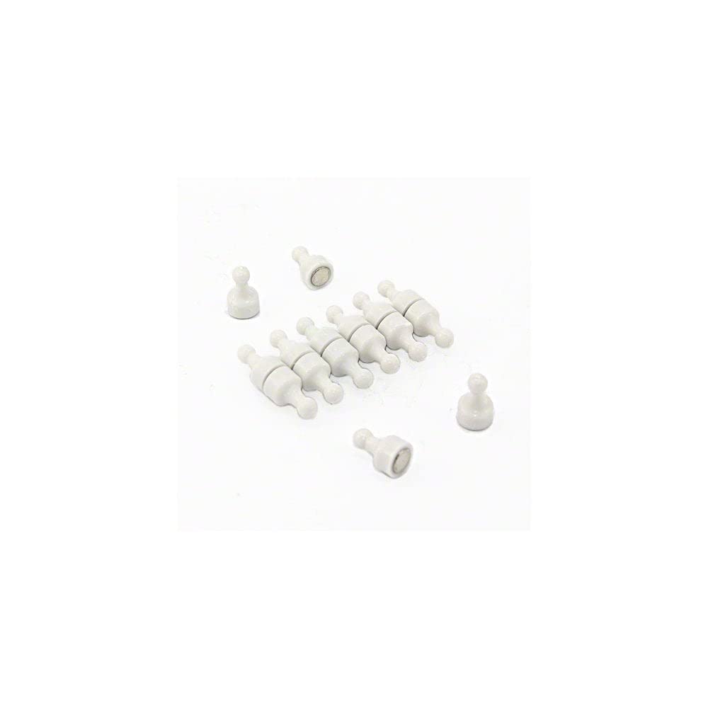 White Office & Fridge Skittle Magnet - 1/2 in. Dia x 27/32 in. Tall (Pack of 12)