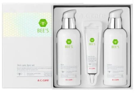A.C Care Bee's Skin Care 3-Piece Set (Bees Pure Skin, Bees Moist Lotion and Spot Out Gel)