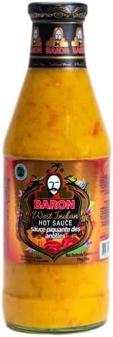 Baron West Indian Hot Sauce 794g – Authentic Caribbean Flavor, Extra Spicy, Perfect for Cooking, Grilling, and Marinades