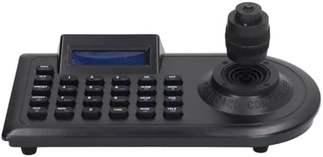 Fockety PTZ Joystick Controller, POE Network 3D Joystick Decoding Keyboard Indoor with Joystick, LCD Display, for Network Dome Camera Control, Compatible with Most IP Cameras (US)