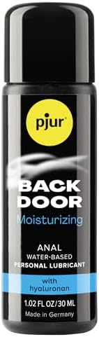 pjur Back Door Moisturizing Water-Based Lubricant, Long-Lasting Glide with Hyaluron, Gentle Formula for Sensitive Use, Toy-Compatible - 1.02 oz / 30 ml