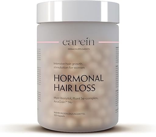 Hormonal Hair Loss - DHT Blocker with Myo-Inositol & Green Tea for Women - Hormonal Hair Loss - 120 Capsules Carein