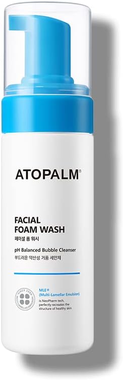 ATOPALM Facial Foam Wash Gentle Baby Wash Dermatologist-Tested Hypoallergenic Kids Cleanser Baby Bath Soap For Sensitive Skin Paraben-Free Ph Balanced Ewg Green 5.07 Fl Oz (150 ml)