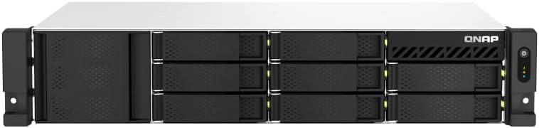 QNAP TS-873AeU-4G-US 8 Bay High-Speed Short Depth Rackmount Rackmount Dual-2.5GbE NAS AMD Ryzen™ CPU, 4GB DDR4 Memory and 2.5GbE (2.5G/1G/100M) Network Connectivity (Diskless)