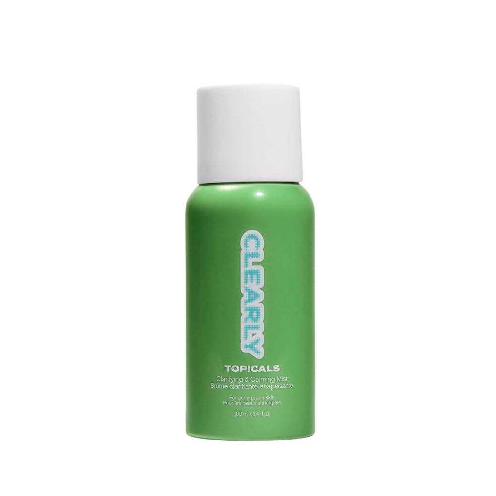 Clearly Acne Clarifying + Calming Mist for Face & Body | Reduces Acne, Blackheads, & Redness | Strengthens Skin Barrier & Evens Texture | 2% Salicylic Acid + AHA | Vegan & Cruelty-Free (4 fl oz)