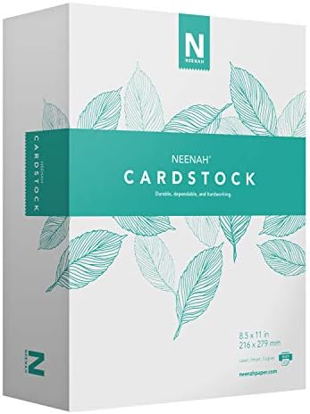 Neenah Cardstock, Mediumweight, 365 Sheets, 90 lb/163 gsm, 94 Brightness, 8.5" x 11" - MORE SHEETS! (91634), 1 Ream