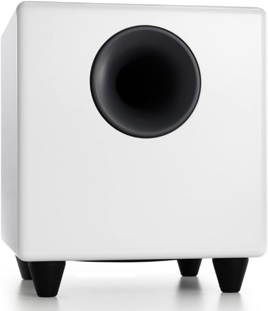 Audioengine S8 Powered Subwoofer Speaker - 250W 8-inch Home Subwoofer with Built-in Amplifier (White)