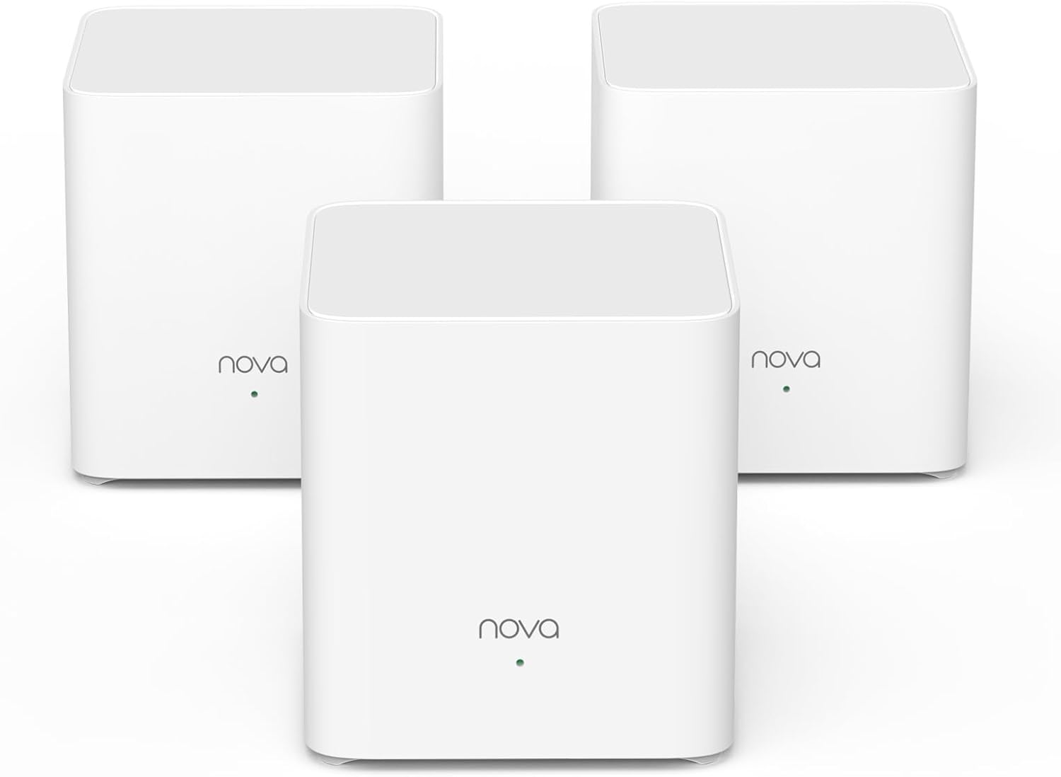 Tenda Nova AX1500 Whole Home Mesh Wifi 6 System, Up to 2-4 Rooms Coverage, Dual-Band Wi-Fi Mesh with 2 Gigabit Ports, Compatible with Alexa, Parental Control and Easy Setup Pack of 3 (MX3)