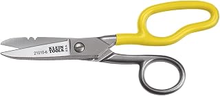 Klein Tools 21010-6-SEN Free-Fall Snip, Scraper, File, Serrated Blades, Made in USA