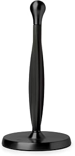 Umbra Tug One-Handed Tear Modern Paper Towel Holder, Black