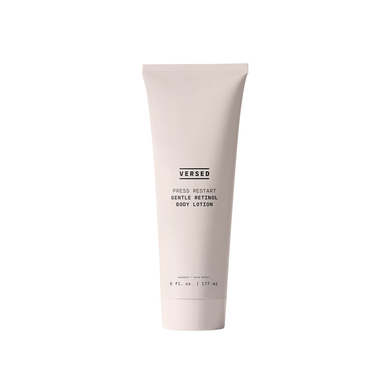 Versed Press Restart Retinol Body Lotion - Skin Firming Lotion with Cocoa Butter, Squalane & Vitamin E - Lightweight All-Over Body Moisturizer for Dark Spots and Aging Dry Skin (6 oz)