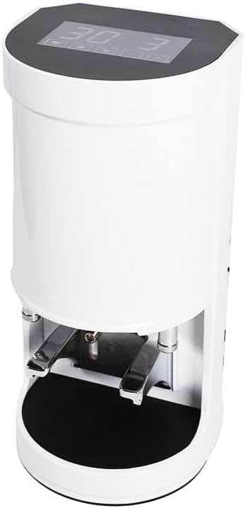 58MM Electric Coffee Tamper, Automatic Expresso Coffee Powder Press Machine, 10-30KG Pressure, 1 to 3 Adjustable Tamp Times, White