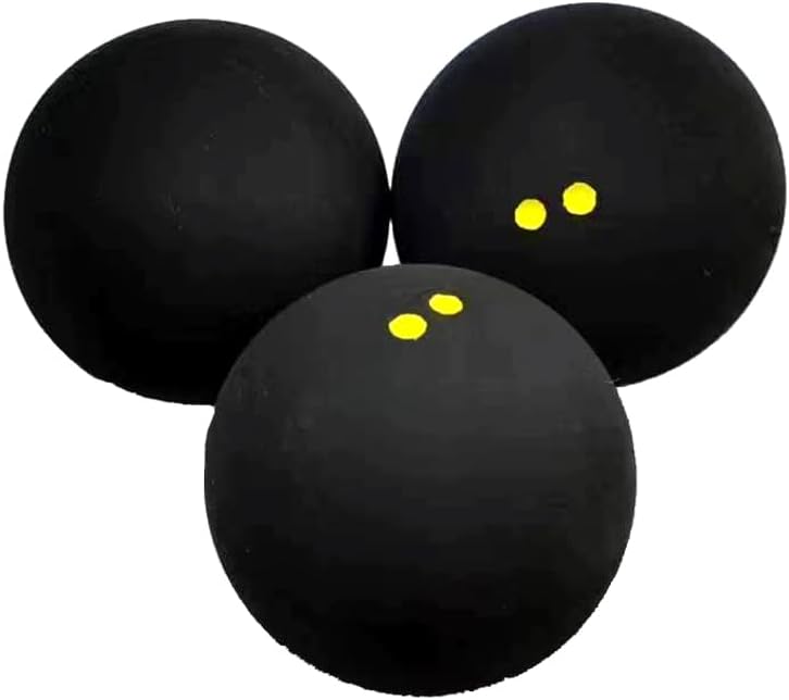 Double Yellow Dot Squash Balls - 6 Pack