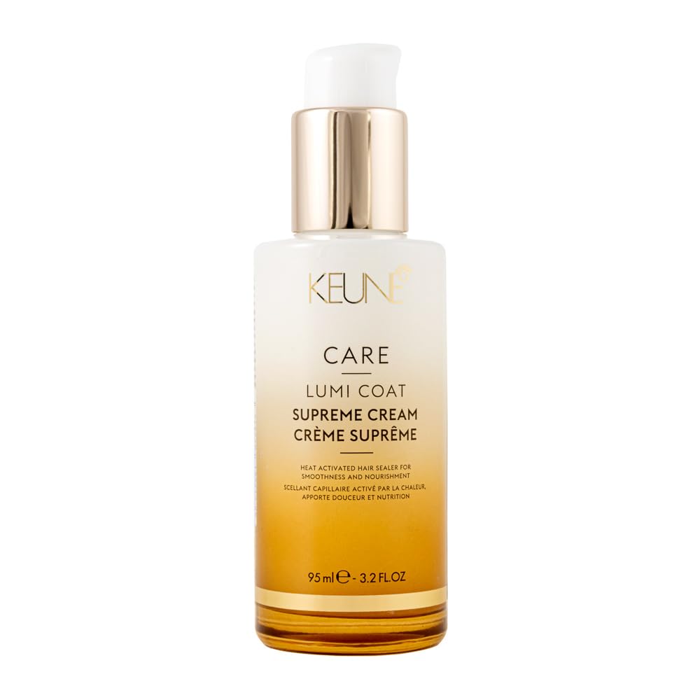 KEUNE Care Lumi Coat Supreme Cream, Moisturizing & Shine-Enhancing Treatment for All Hair Types, 6.8 Fl Oz