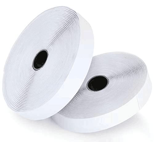 ABSOFINE 10M Self Adhesive Hook and Loop Strip Tape Set Sticky Back Fastening Tape